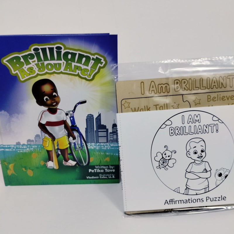 Boy's Affirming Children's Book and Puzzle Bundle by PeTika Tave